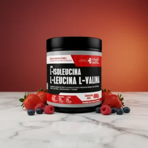 BCAA L-Isoleucida, L-Leucina, L-Valina 400g | Natural Health | Frutos Rojos
