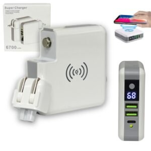 Power Bank 3 en 1 6700 mAh con Carga Inalámbrica | Batería Portátil Inteligente